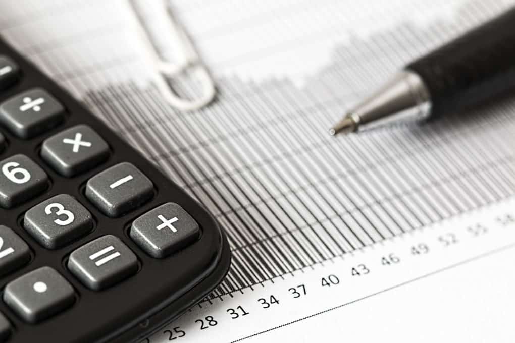 Photo of Calculator and Spreadsheet