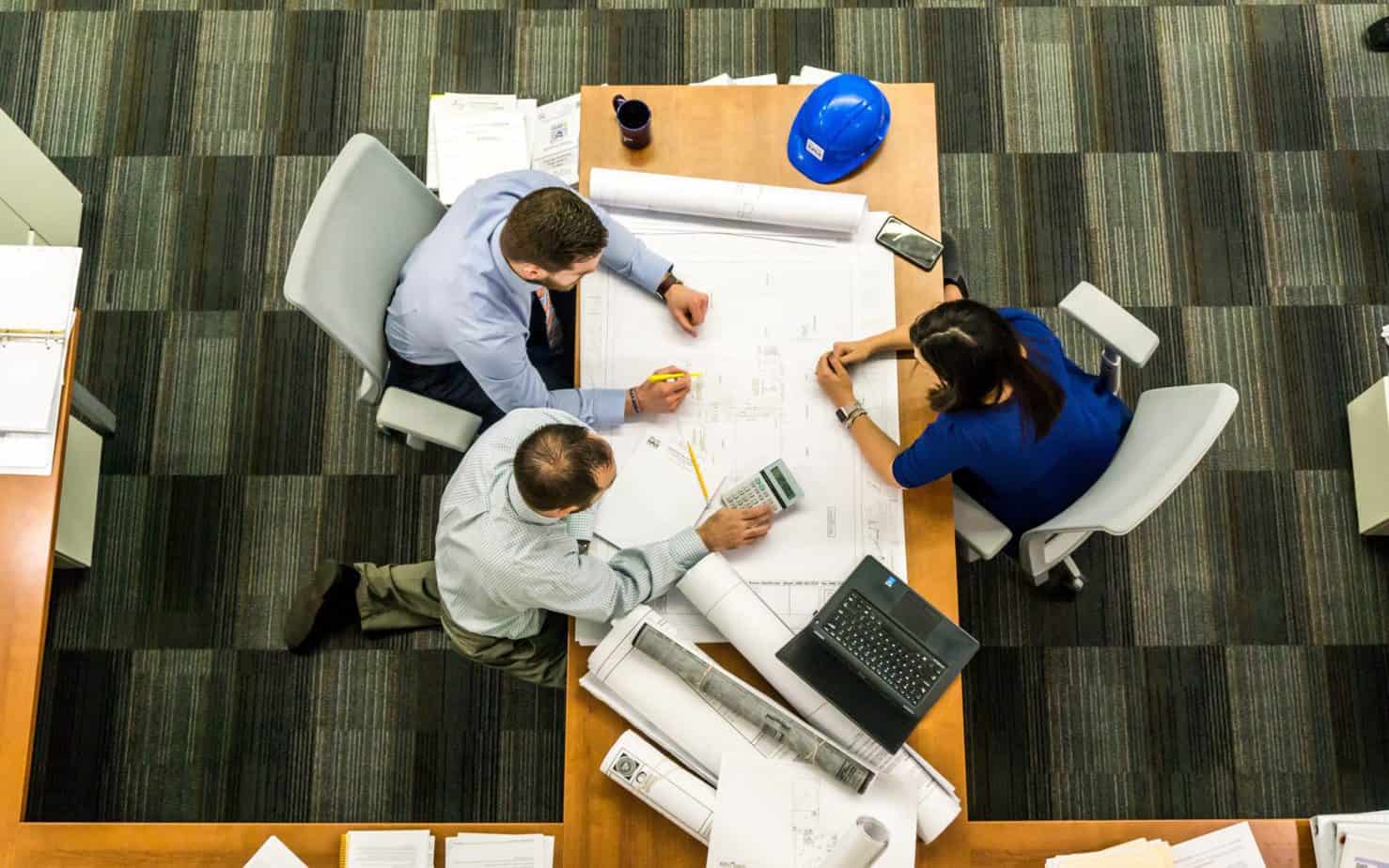 Design Meeting Photo of Custom Home Design Meeting
